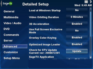 SageTV Update