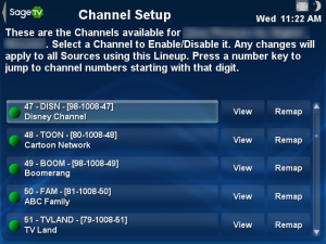 SageTV - Lineup