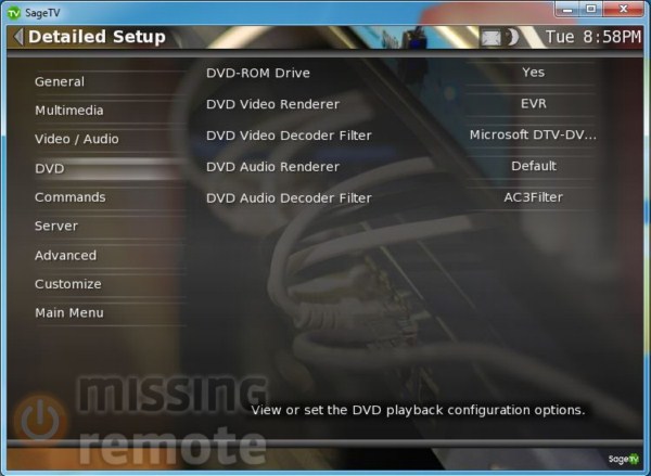 SageTV Advanced Setup