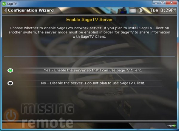 SageTV Client Setup Install