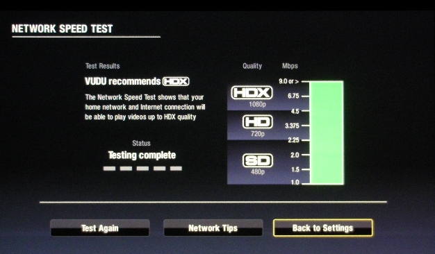 Vudu Speed Test