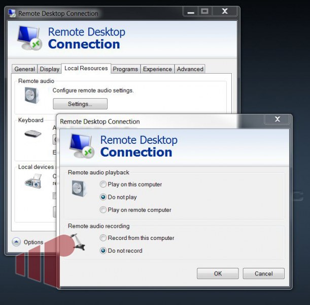 RDP Audio Settings