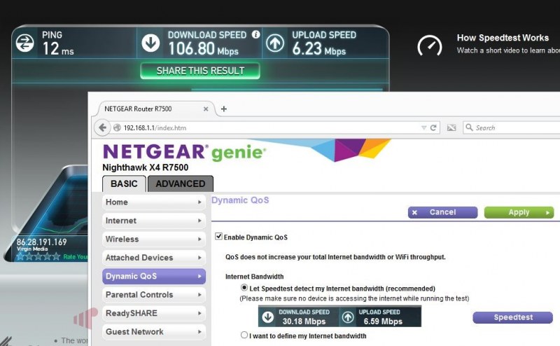 NETGEAR R7500 Nighthawk X4 Smart WiFi AC2350 Router Speedtest